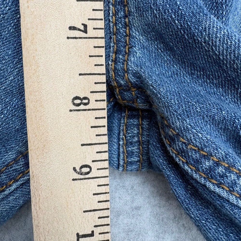 Mossimo Denim Jean Overalls Womens S Blue Slim Leg Stretch Bibs Jumpsuit Chore - Picture 5 of 7